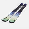 Close-up of Faction Mana 3 Eg, green and purple limited edition ski.