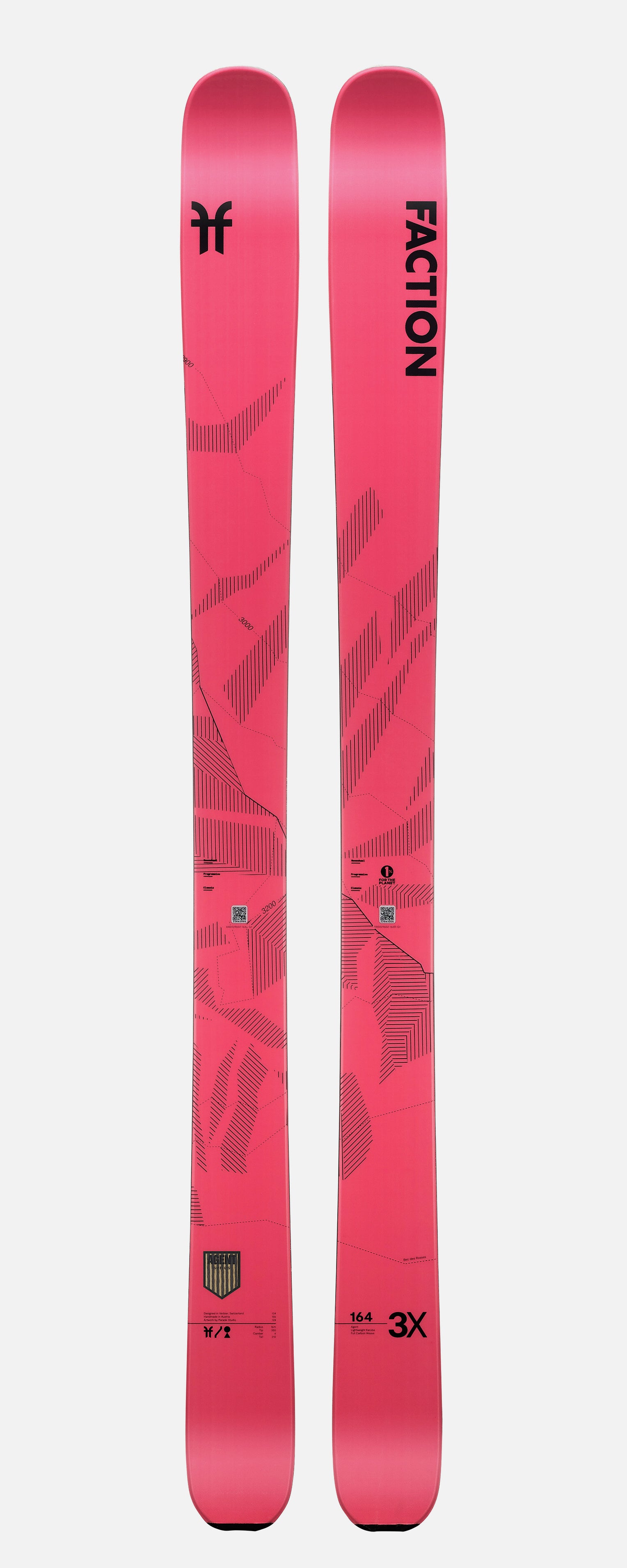 Love Ski Pink Patterns Leggings