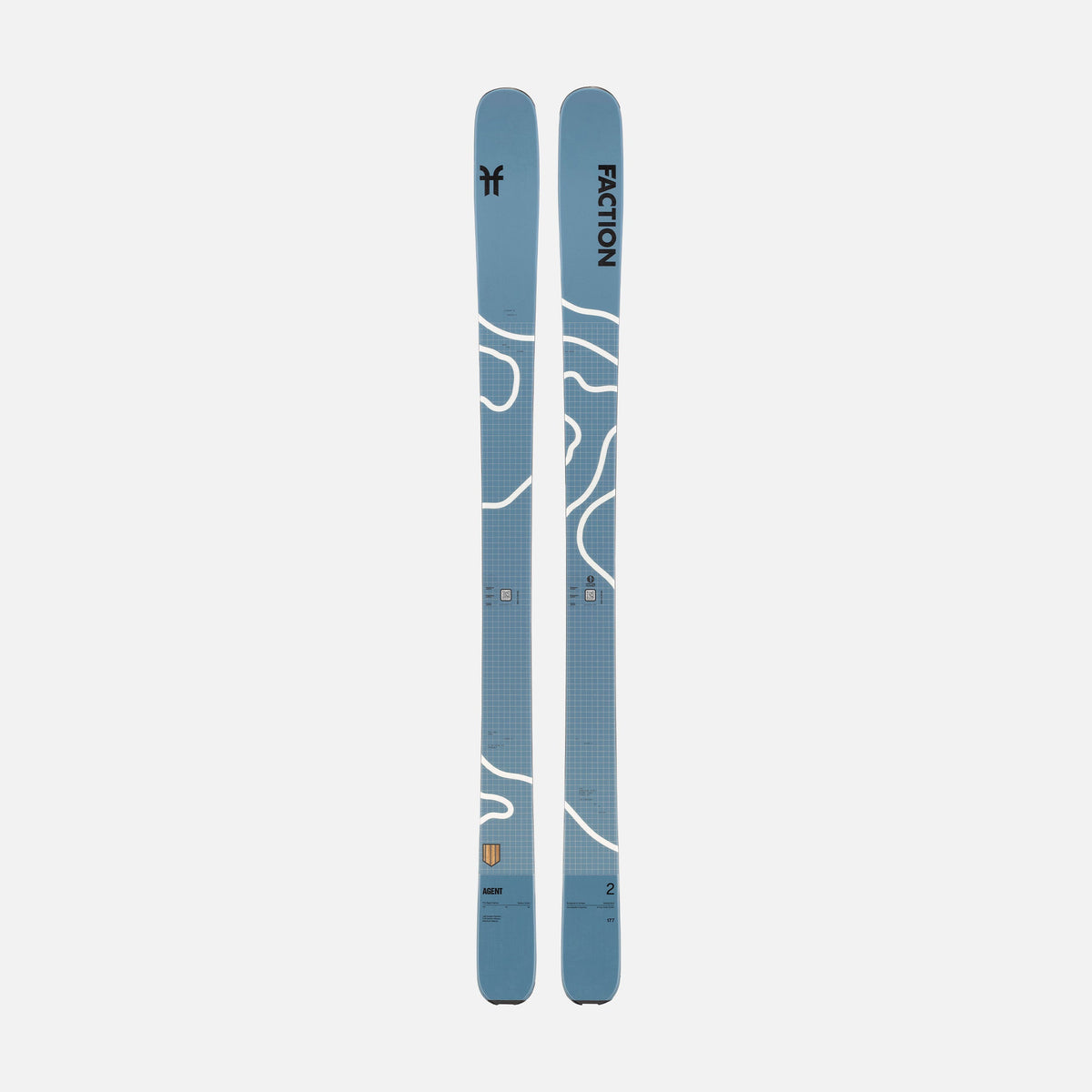 Faction Agent 2 blue free touring ski topsheet 2026
