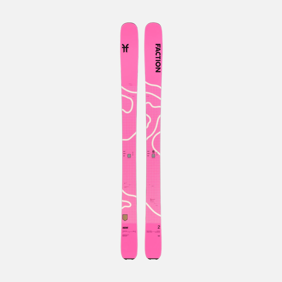 Faction Agent 2 blue free touring ski topsheet 2026