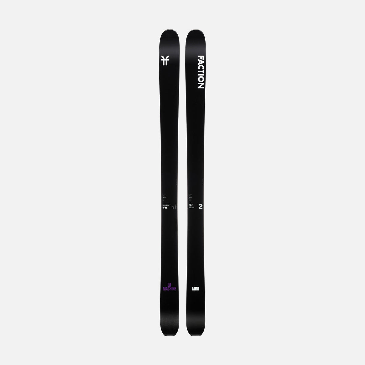 Topsheet of Black and purple Faction La Machine 2 touring ski 